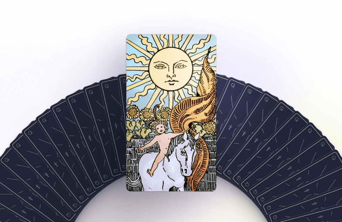 An immersive shuffle and draw — true to a real reading.